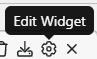 edit widget uaf card editing option