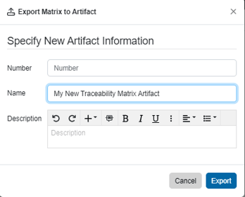create matrix artifact