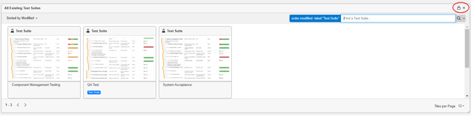 lock and close all existing test suite widget