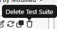 test suite card delete icon