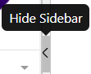 hide sidebar
