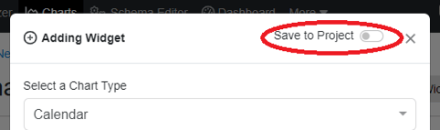 save widget to project