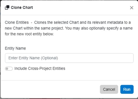 clone chart prompt window