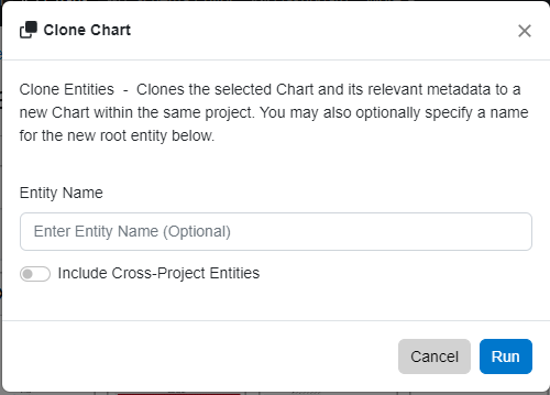 clone chart prompt window