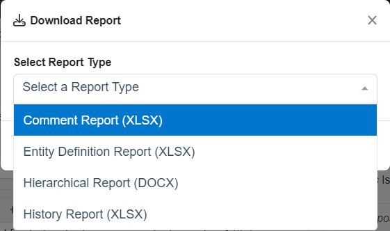 select report entity view
