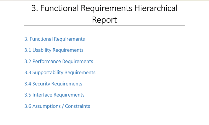 Hierarchical Report sample