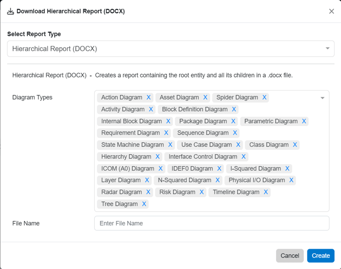Hierarchical Report window