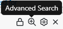 advanced search entity table widget icon