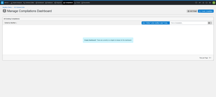 compliations dashboard deafult overview