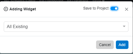 adding widget to dashboard