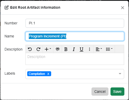 compilation card edit root
