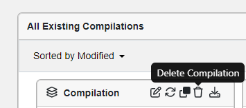 delete compilation card
