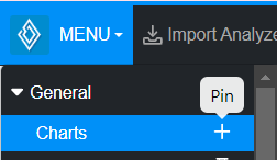 navigate to or pin charts 