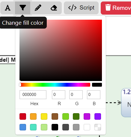 change fill color activty editing  options