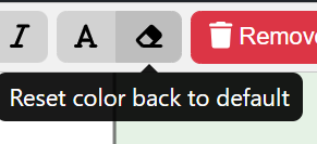 reset color guard editing options