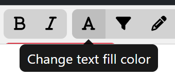 change text color swimlane editing option