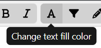 change text color activty editing  options