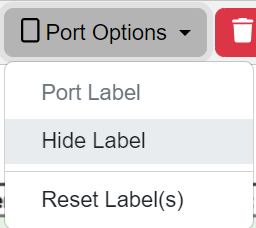 bdd port label edit options