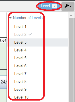levels in ibd settings menu