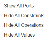 hide/show constructs settings bdd