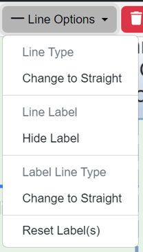 line construct options menu sequence diagram