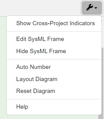 sequence diagram settings menu