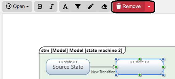 remove option state machine diagram