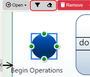 Initial, Final & History State Construct editing options state machine diagram