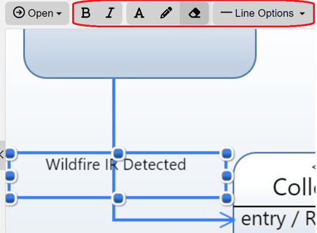 Transition Construct Editing state machine diagram