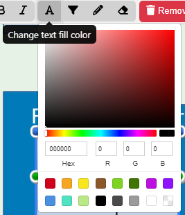 change text color package construct package diagram