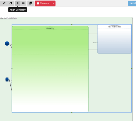 vertical align example state machine diagram