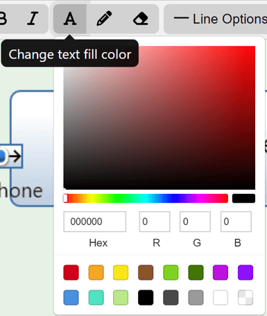 change text color connector ibd