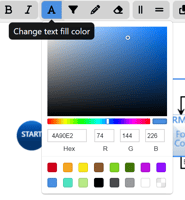 change text color multiple entities toolbar spider diagram