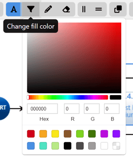 change fill color mult action selected activ diag