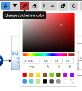 multiple selected modify-change line color
