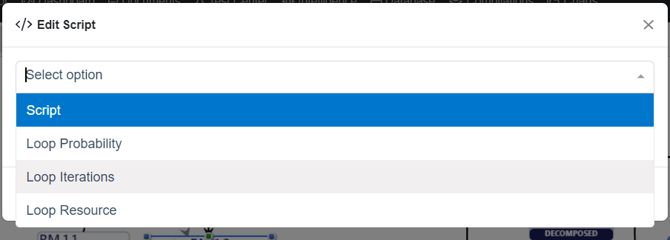 script option for loop window action diagram