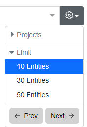 cross project dropdown menu
