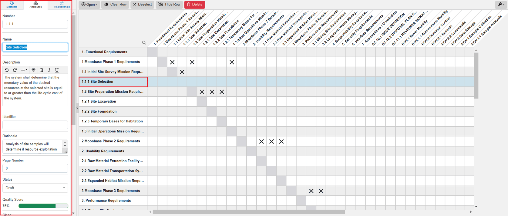 Traceability Matrix Function Traceability Matrix Overview