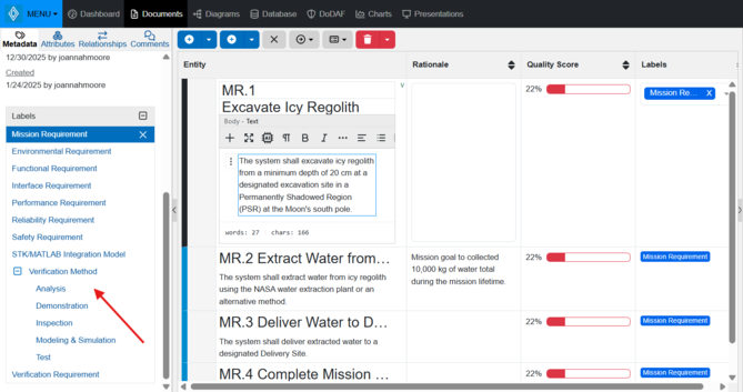 nested labels