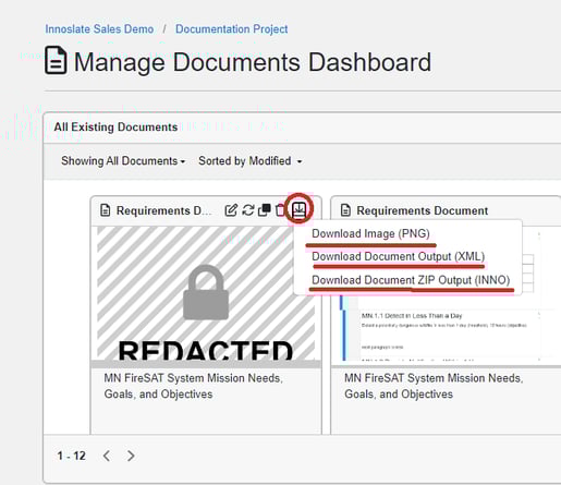 report option doc card on aedw docs dash