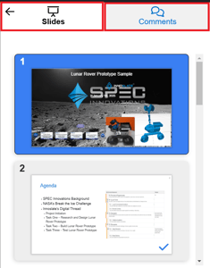 right sidebar presentation view