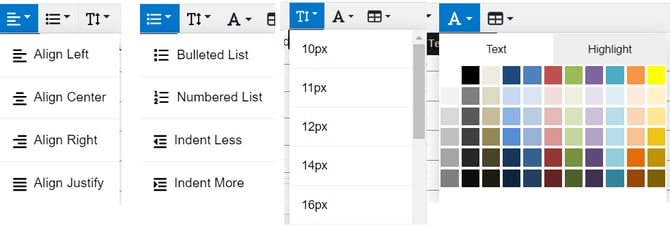 rtf dropdown
