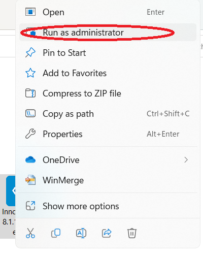 run as administrator