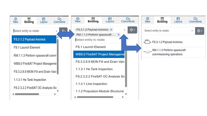 selecting existing entities