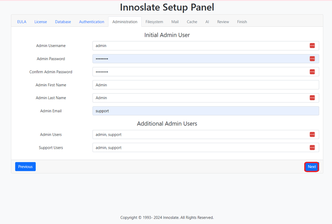 step 10 setup v4.9