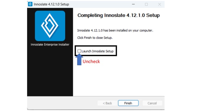 uncheck setup 4.12 bypass