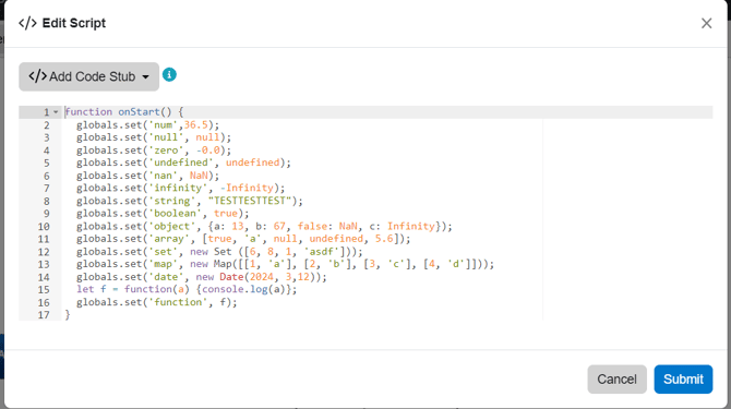 global tracker example code action diagram