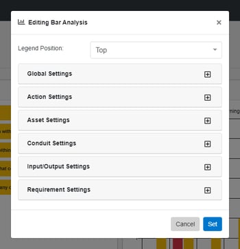 bar chart widget settings