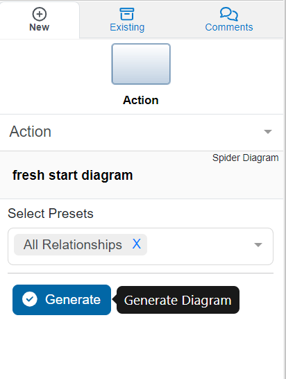 generate spider diagram